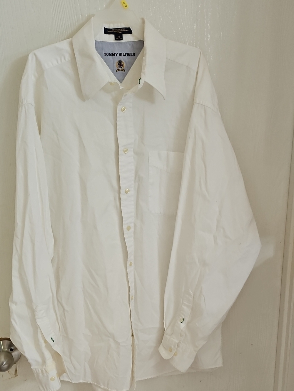 Tommy Hilfiger White Long-Sleeve Button Shirt